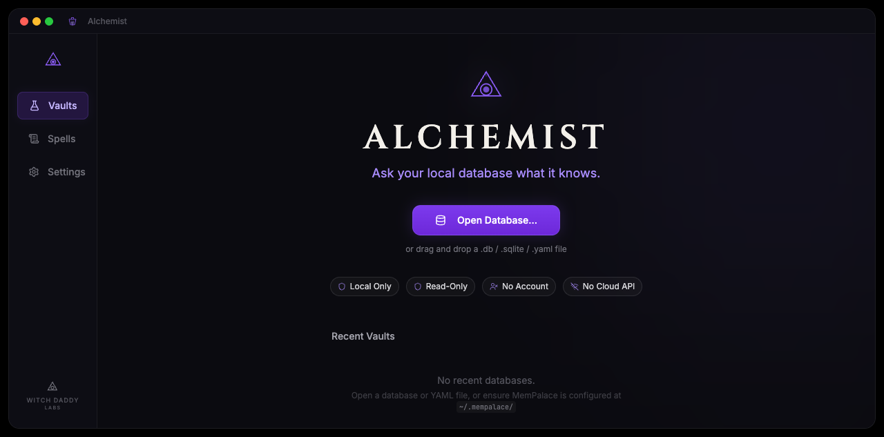 Alchemist vault screen
