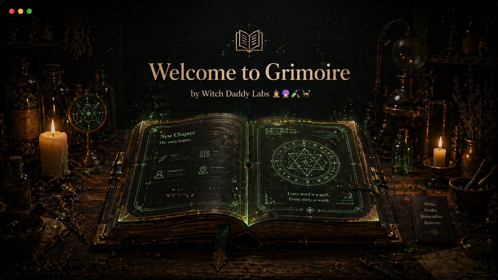 Grimoire welcome scene